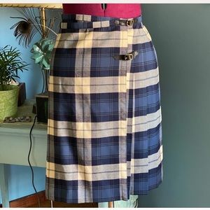 Eddie Bauer Plaid Pleated Kilt Skirt